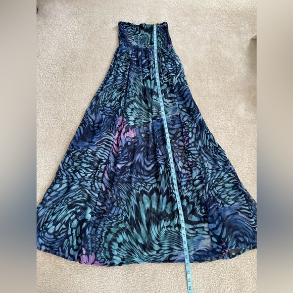 Pia Rossini - Long Blue Tube Top Swimsuit Cover Up - Size: Medium - Picture 3 of 5